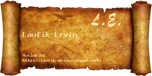 Laufik Ervin névjegykártya